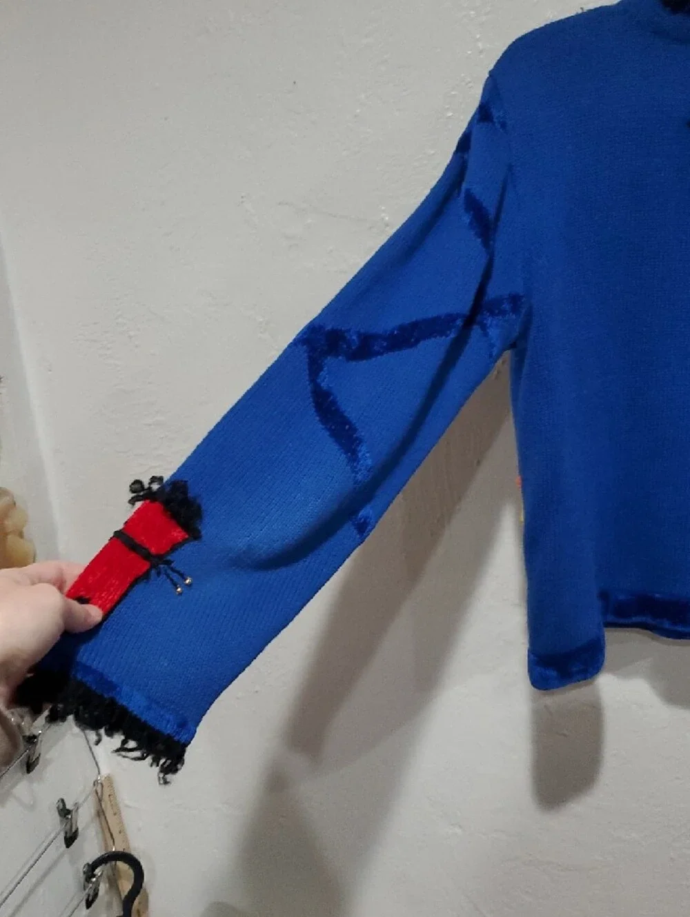 Berek Vintage Bright Blue Novelty Cardigan with Winter Outfits Size S
